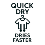 Generate an image for 'Quick Dry' with a short, paraphrased description. (1)